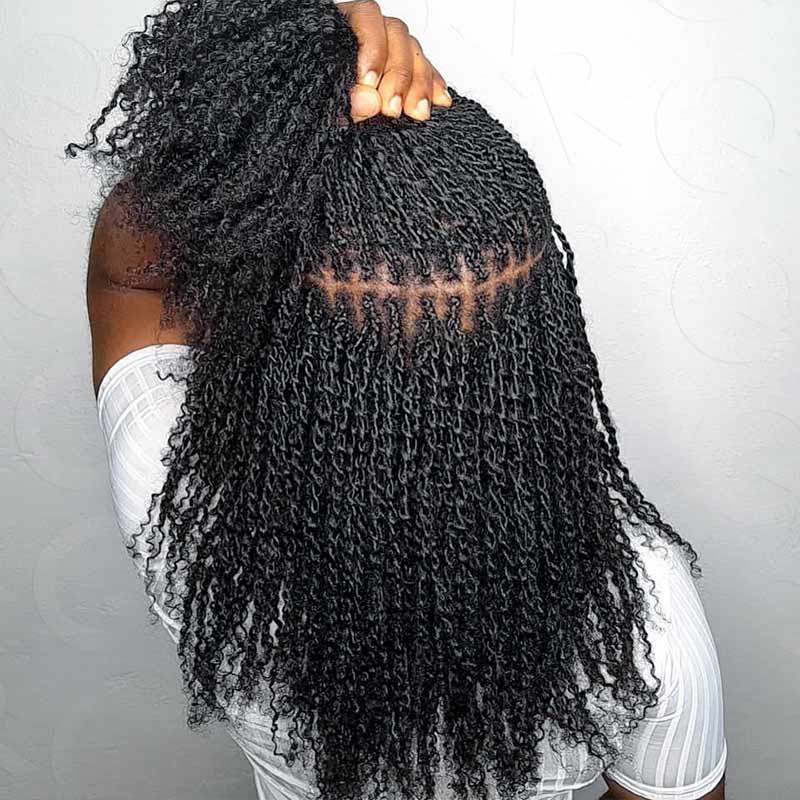B3G1|Natural Black Afro kinky Bulk Human Hair