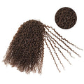 QVR Dark Brown #4 Tight Curly Feather Crochet Human Hair Miracle Knots Crochet Weave Hair Extension