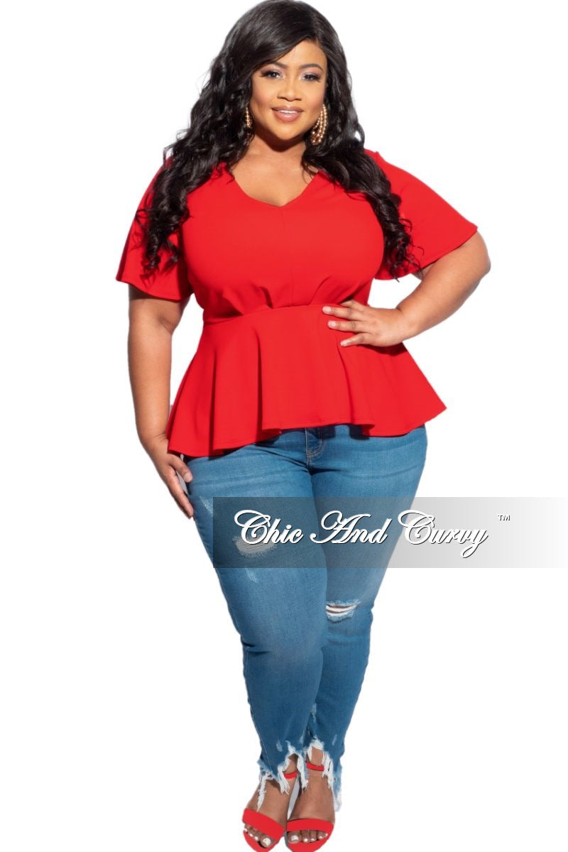 Final Sale Plus Size Denim Jeans with Fringe Bottoms